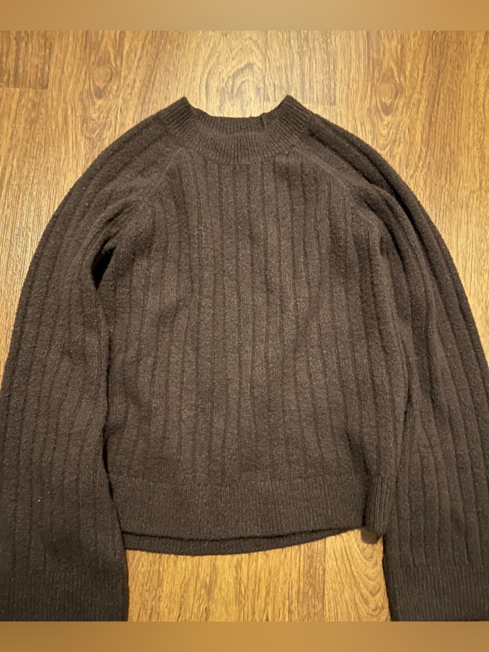 Women’s Ribbed Turtleneck Sweater - Dark Brown